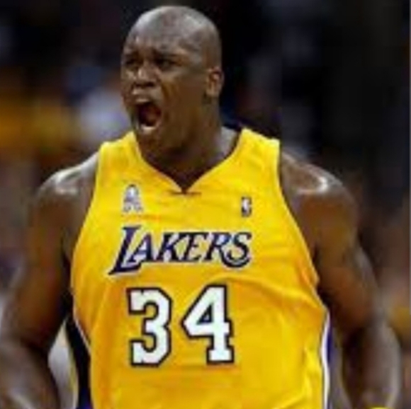 Shaquille O'Neal (Mitchell/Ness)-(Lakers)-(1996-97)-(Yellow)-(XL)-(New)-$103.00 - Picture 2 of 9